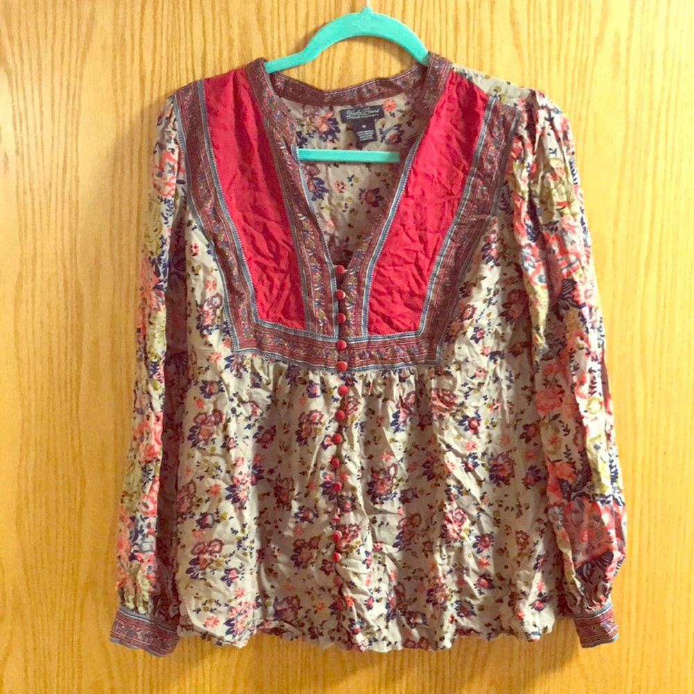 Lucky Brand Multi Color Blouse